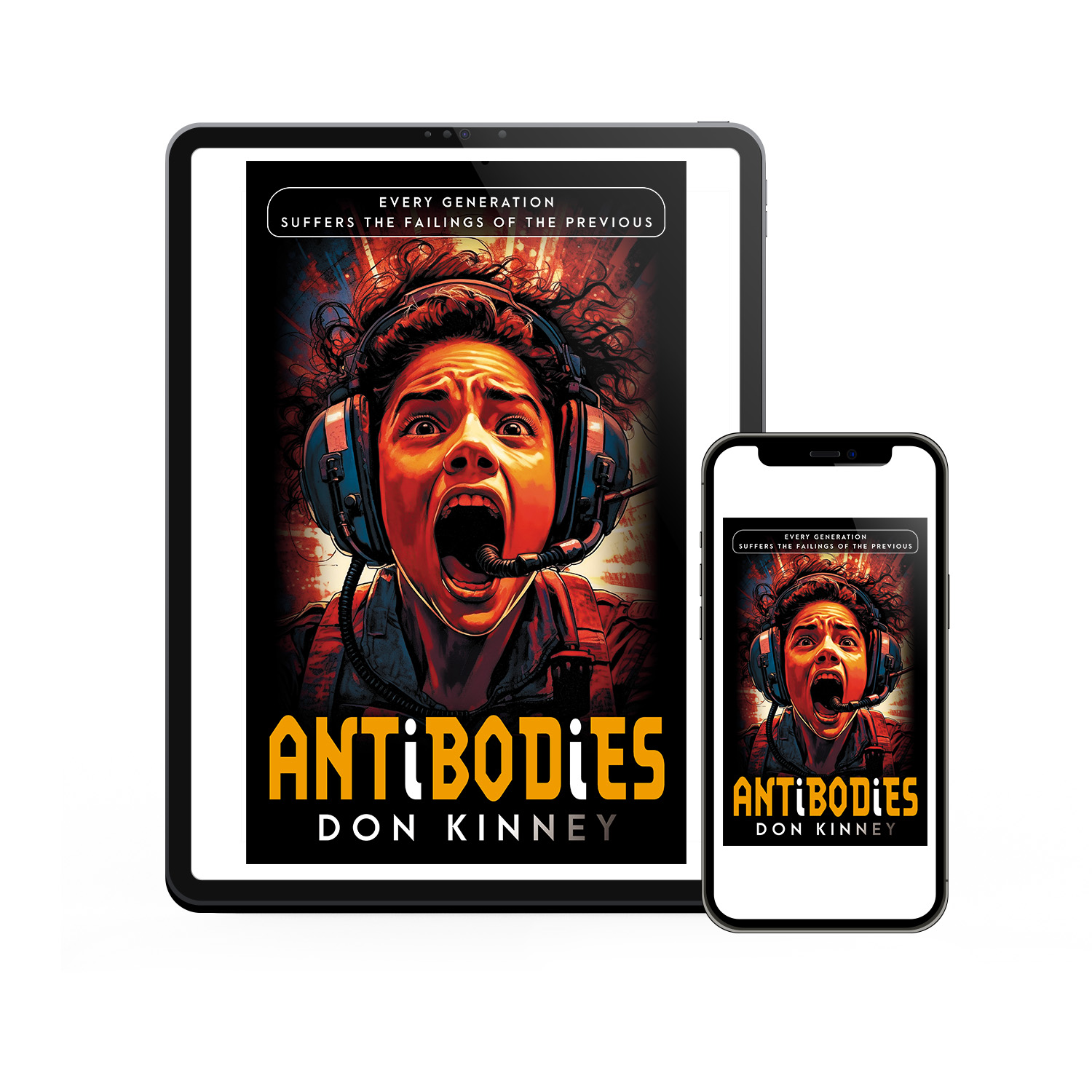 'AntiBodies' is a dark symbiotic science fiction novel. The author is Don Kinney. The book cover design is by Mark Thomas. To learn more about what Mark could do for your book, please visit coverness.com.