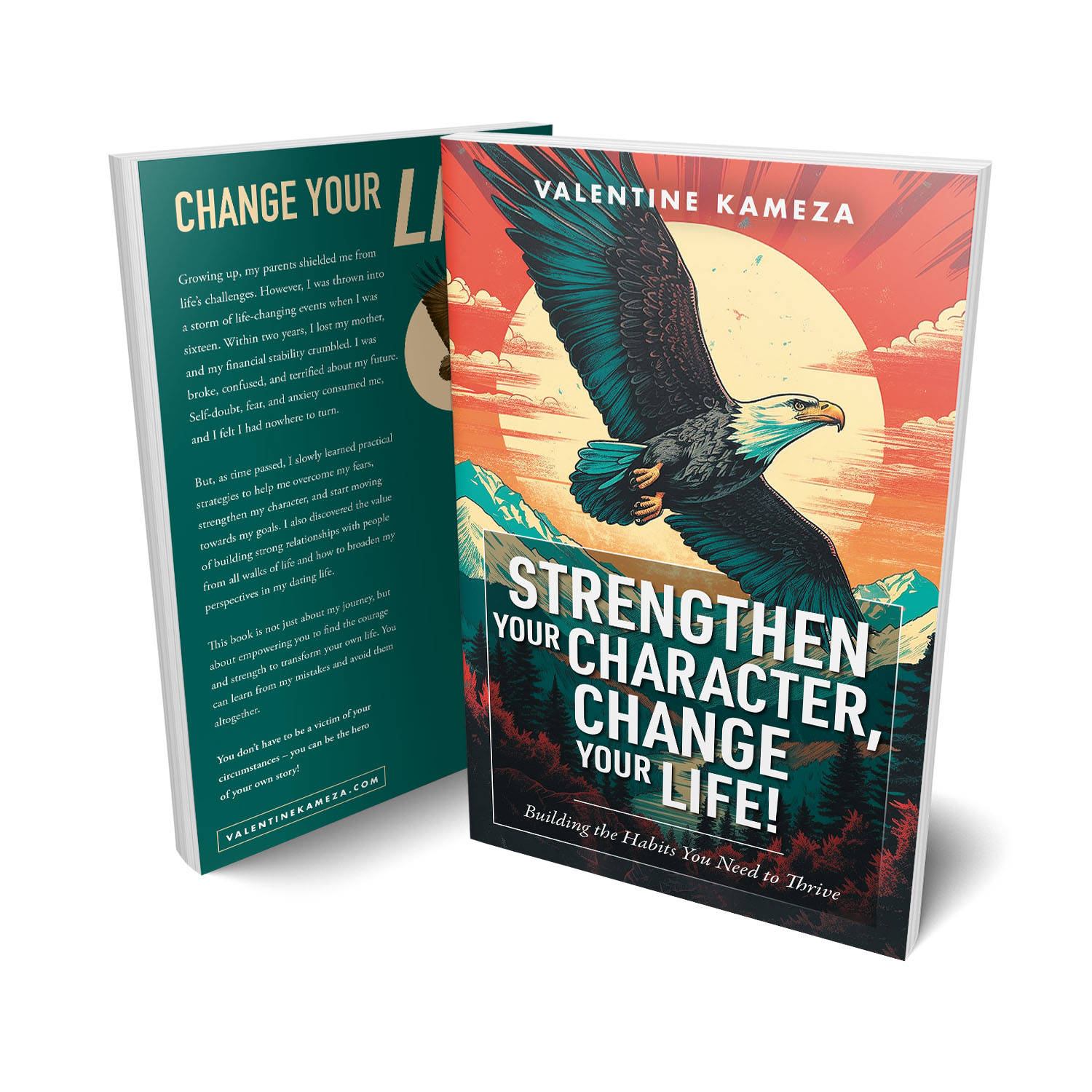 'Strengthen Your Character…" is an uplifting self-help book by Valentine Kameza. The book cover design is by Mark Thomas of Coverness. To learn more about what Mark could do for your book, please visit coverness.com.