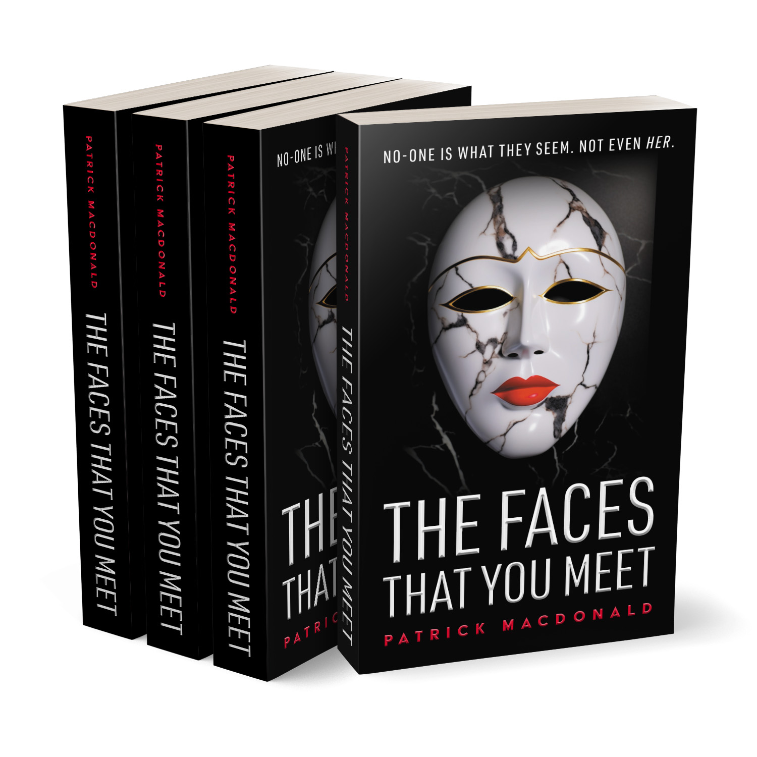 'The Faces That You Meet' is a dark, twisting thriller by Patrick Macdonald. The book cover design and interior formatting are by Mark Thomas. To learn more about what Mark could do for your book, please visit coverness.com.