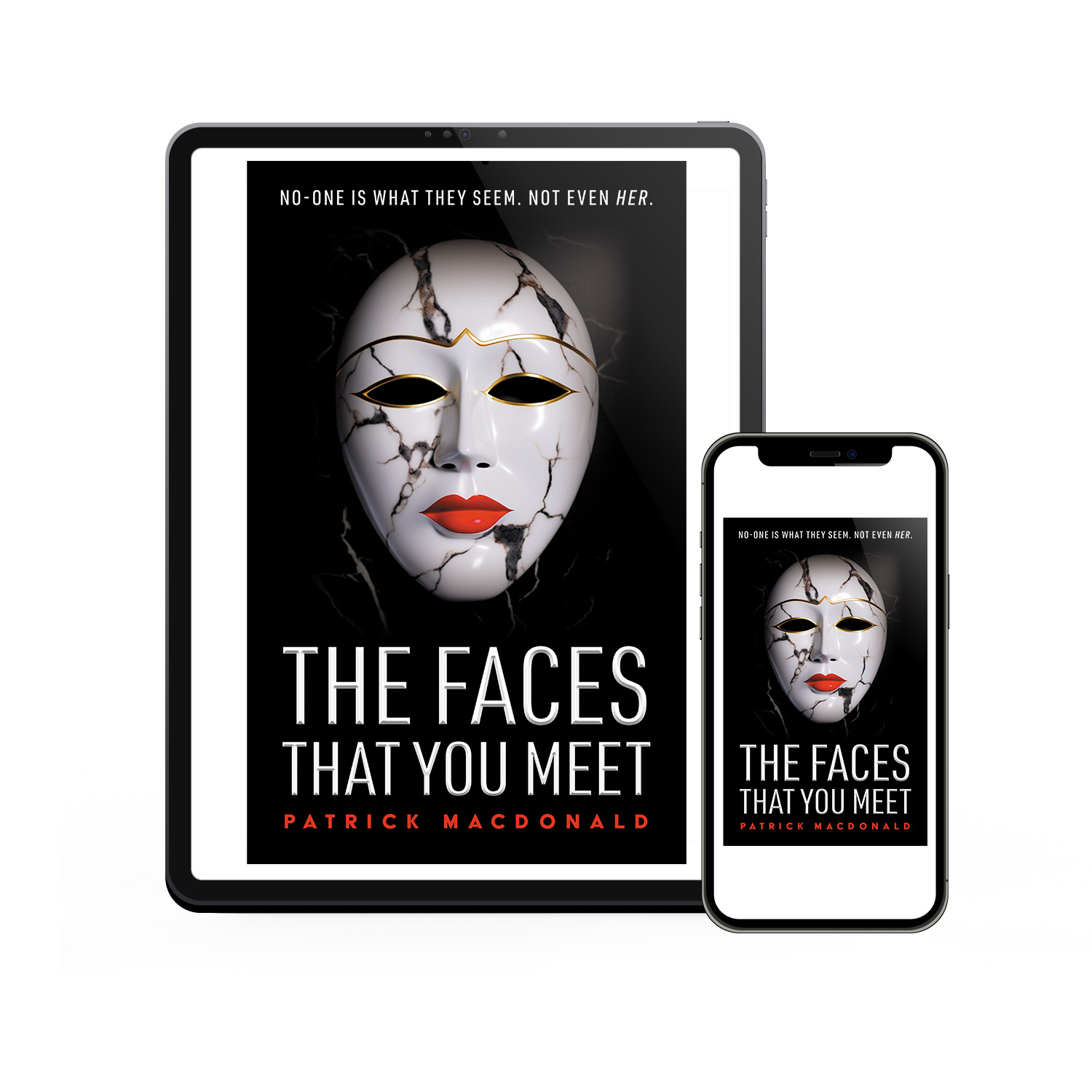 'The Faces That You Meet' is a dark, twisting thriller by Patrick Macdonald. The book cover design and interior formatting are by Mark Thomas. To learn more about what Mark could do for your book, please visit coverness.com.