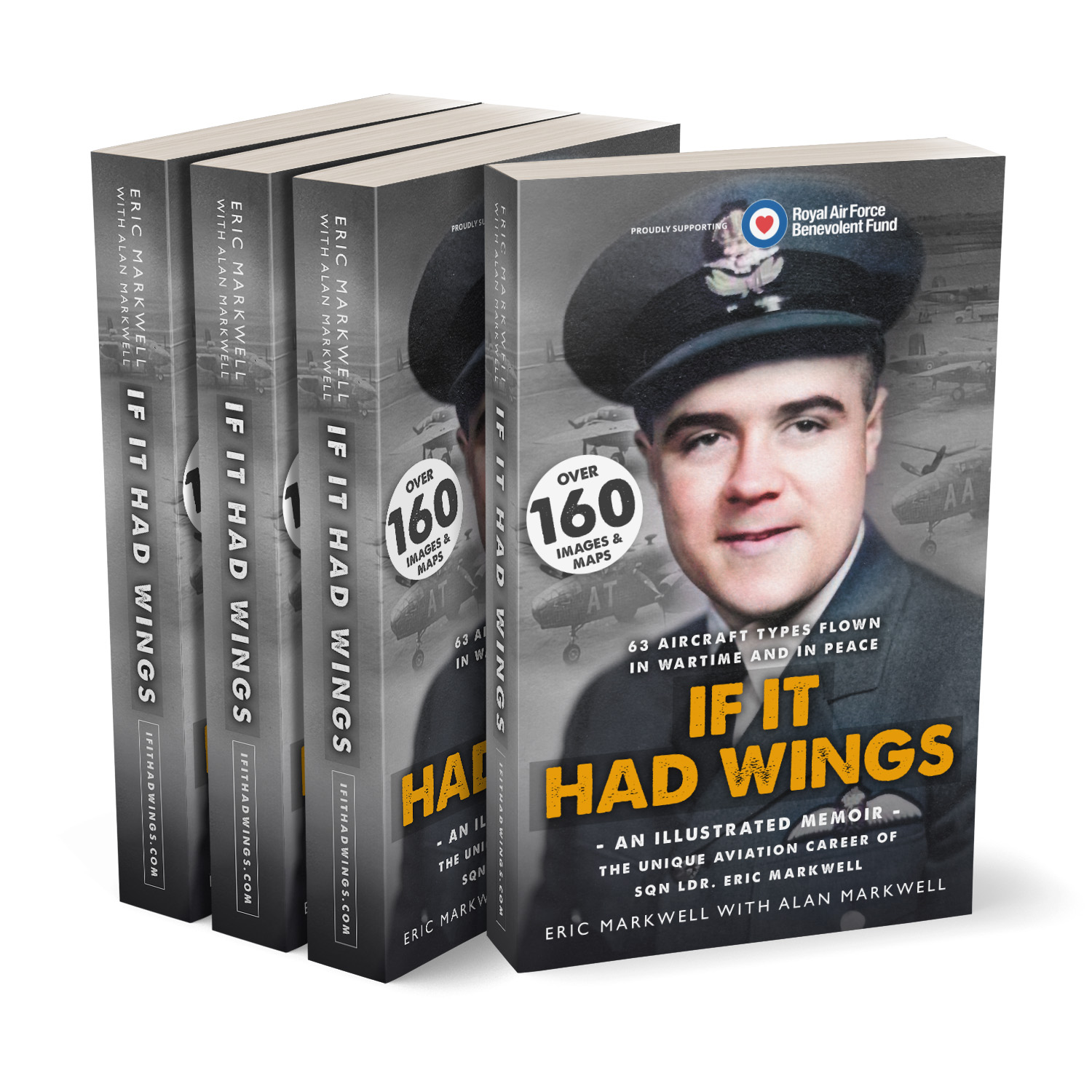 'If It Had Wings' is a unique illustrated memoir of a pilot, both in wartime and peace. The authors are Eric and Alan Markwell. The book cover design and interior formatting are by Mark Thomas. To learn more about what Mark could do for your book, please visit coverness.com.