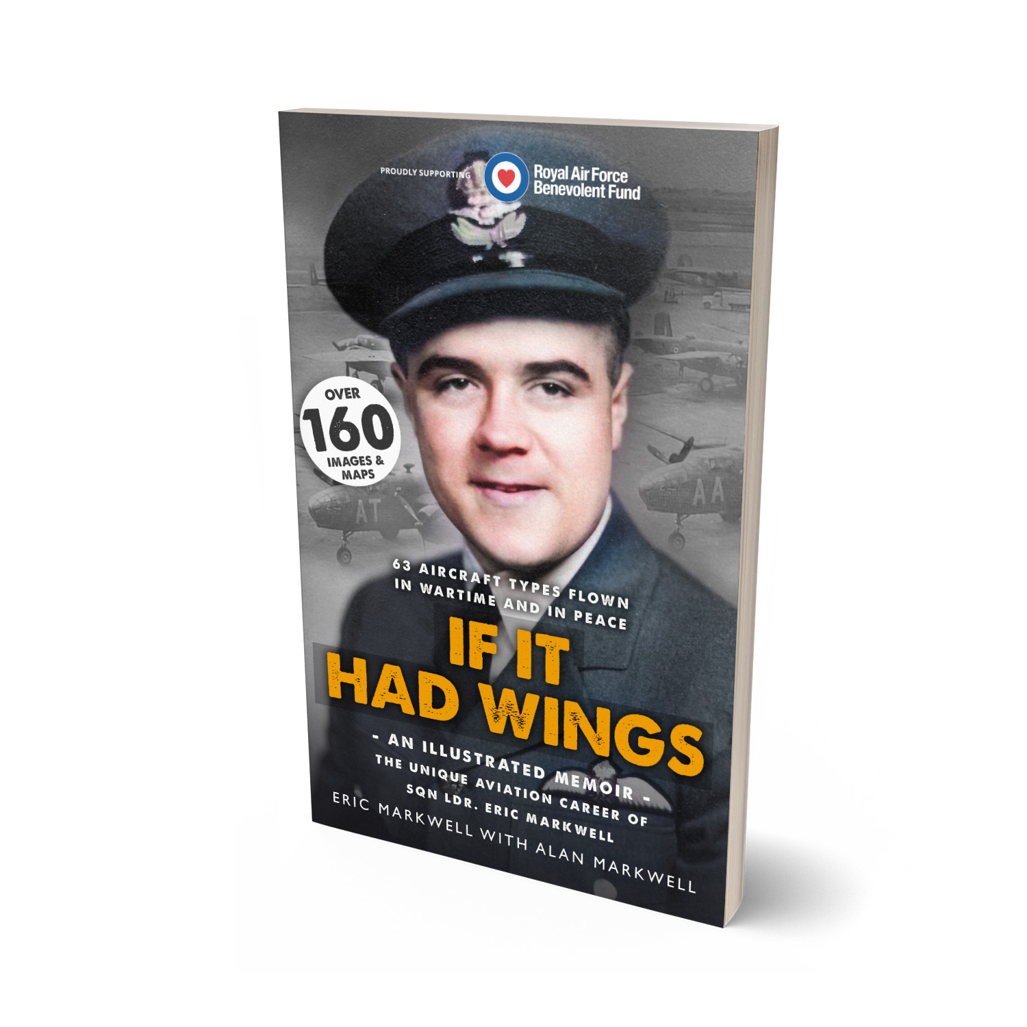 'If It Had Wings' is a unique illustrated memoir of a pilot, both in wartime and peace. The authors are Eric and Alan Markwell. The book cover design and interior formatting are by Mark Thomas. To learn more about what Mark could do for your book, please visit coverness.com.