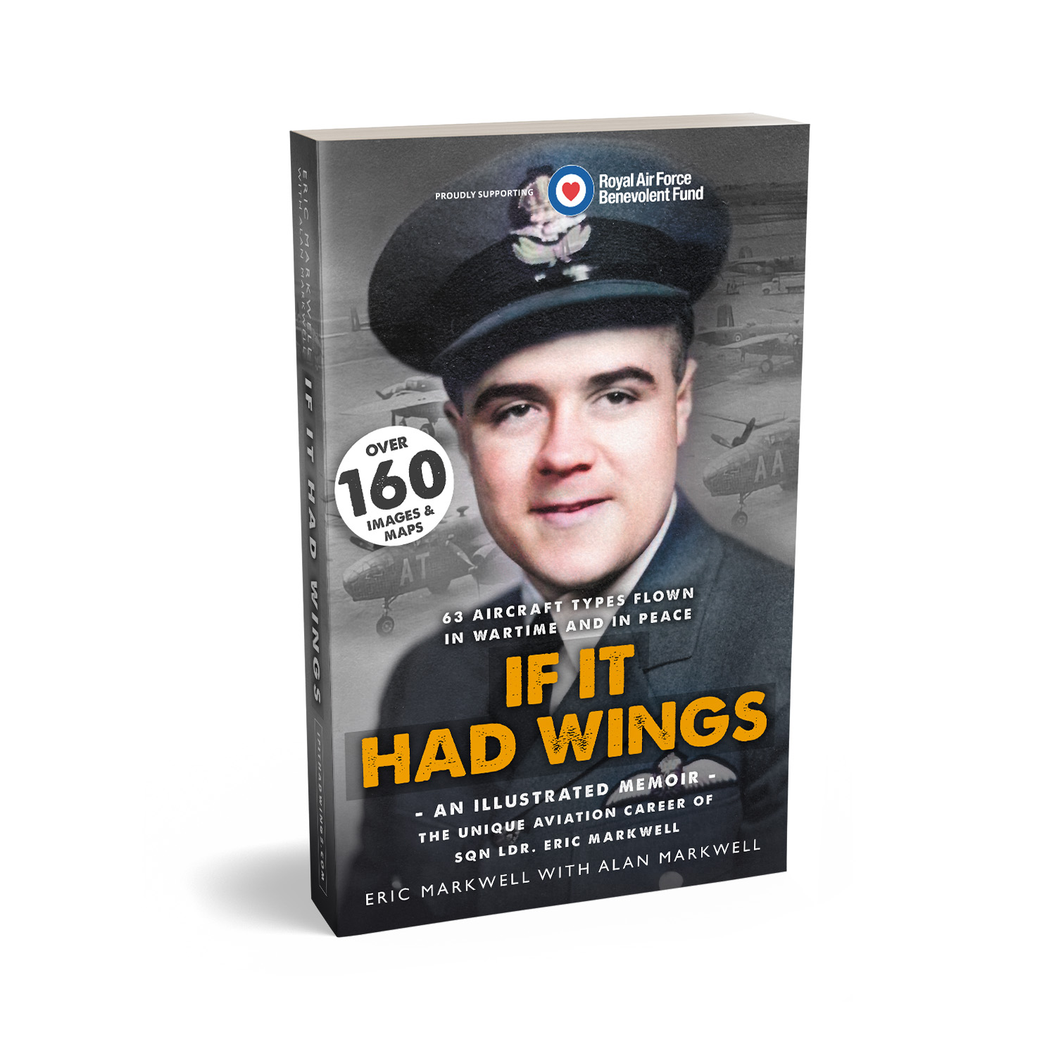 'If It Had Wings' is a unique illustrated memoir of a pilot, both in wartime and peace. The authors are Eric and Alan Markwell. The book cover design and interior formatting are by Mark Thomas. To learn more about what Mark could do for your book, please visit coverness.com.