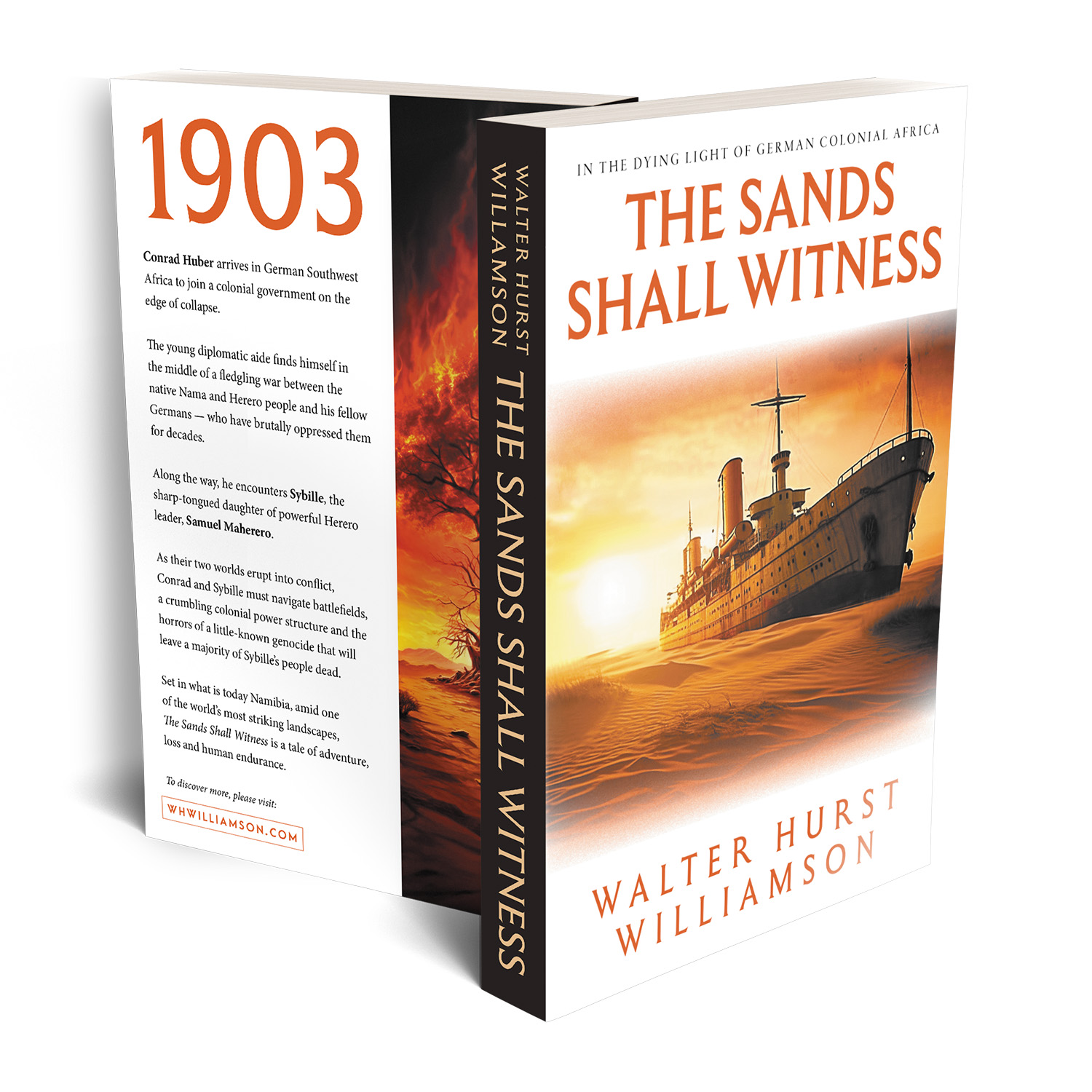'The Sands Shall Witness' is an epic historical fiction novel, set in the darkness of German Colonial rule of early 20th Century Africa. The author is Walter Hurst Williamson. The book cover, maps and interior formatting are designed by Mark Thomas of coverness.com. To find out more about my book design services, please visit www.coverness.com