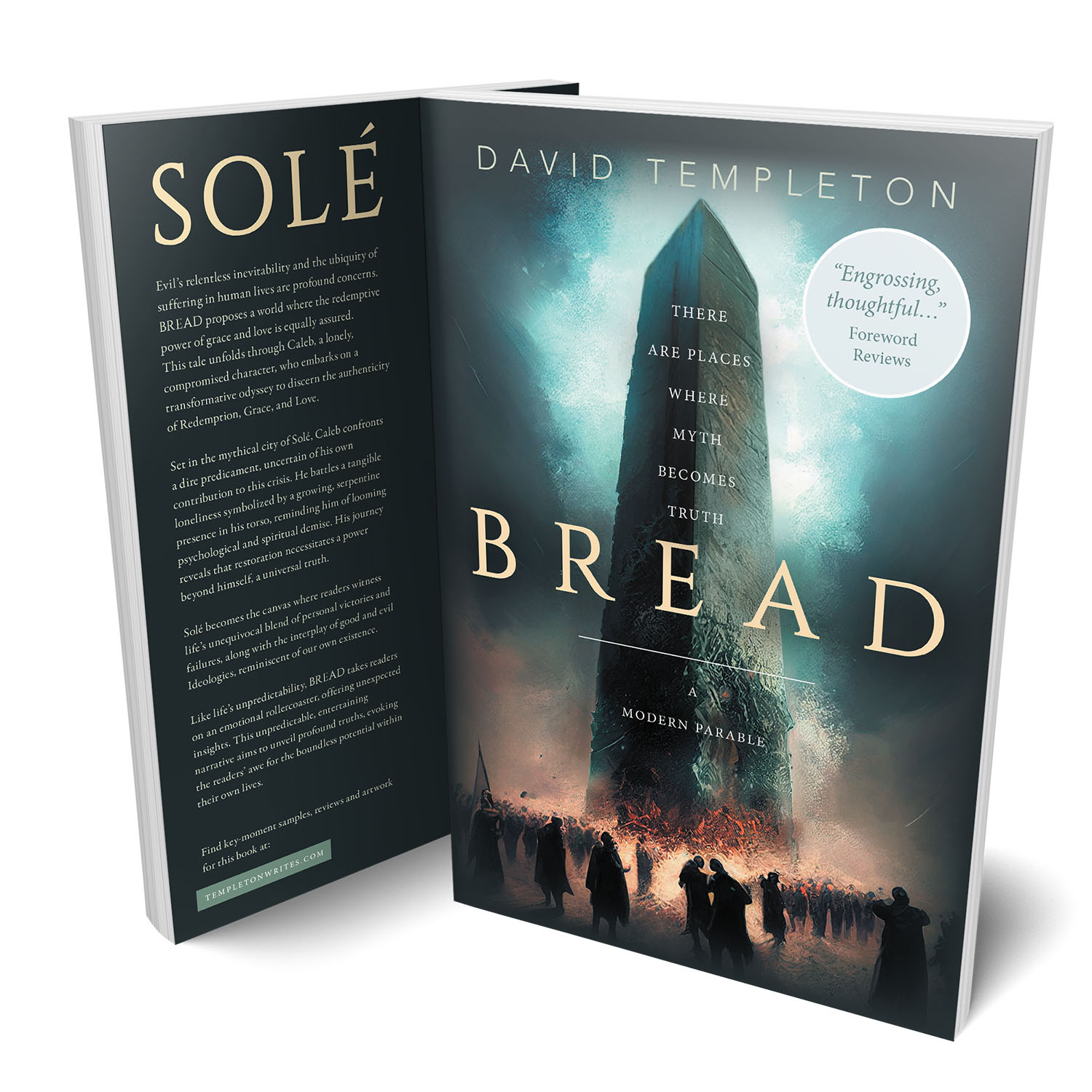 'BREAD' is a metaphysical novella that looks at the human experience. The author is David Templeton. The cover design and interior formatting are by Mark Thomas of coverness.com. To find out more about my book design services, please visit www.coverness.com.