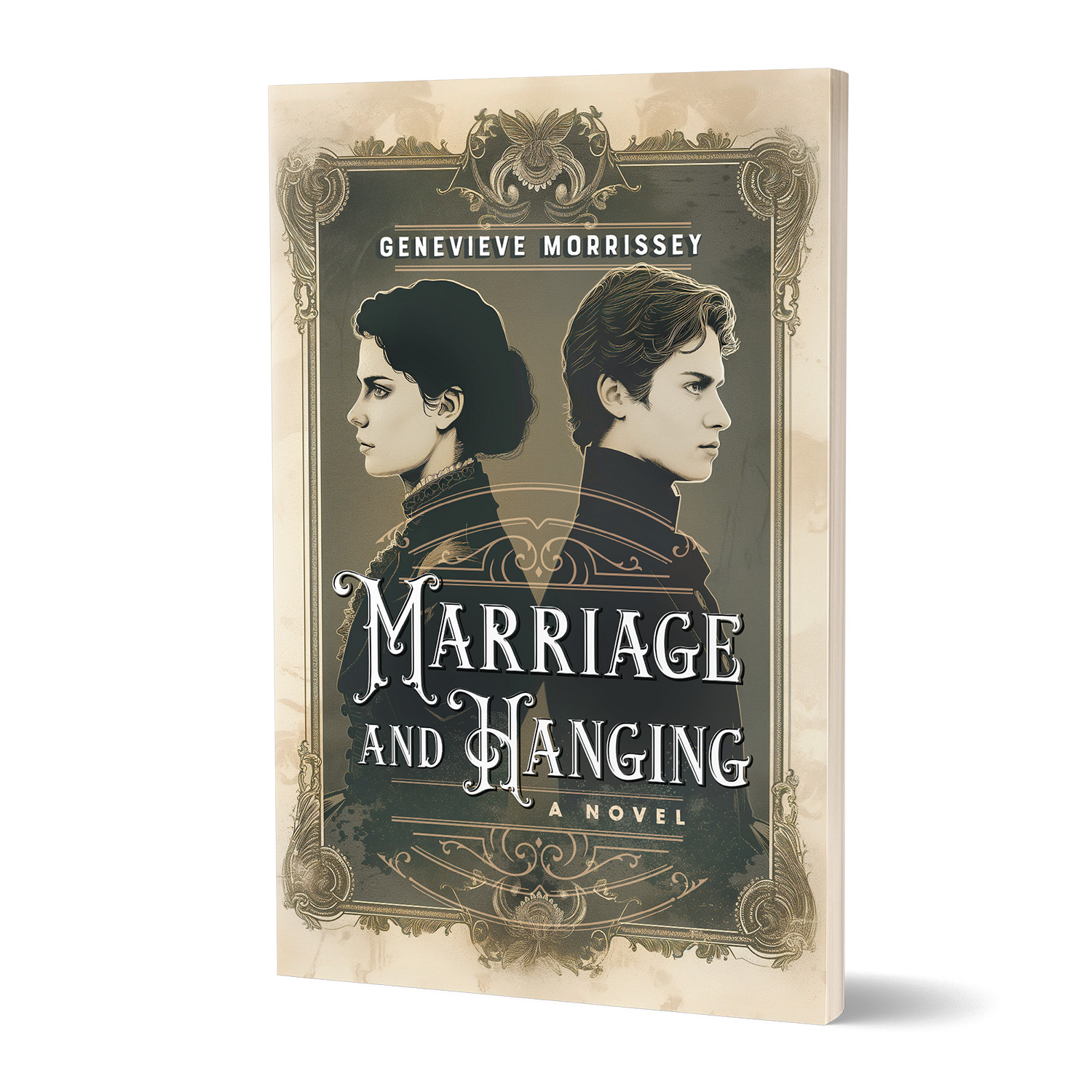 'Marriage and Hanging' is an intriguing murder mystery novel set in early 19th century America. The author is Genevieve Morrissey. The cover design and interior formatting are by Mark Thomas of coverness.com. To find out more about my book design services, please visit www.coverness.com.