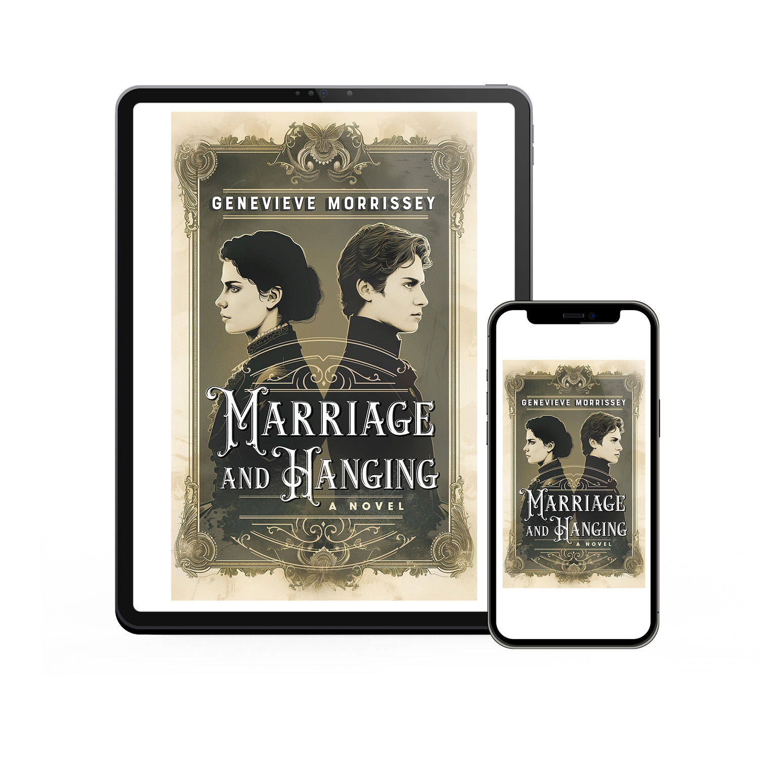 'Marriage and Hanging' is an intriguing murder mystery novel set in early 19th century America. The author is Genevieve Morrissey. The cover design and interior formatting are by Mark Thomas of coverness.com. To find out more about my book design services, please visit www.coverness.com.