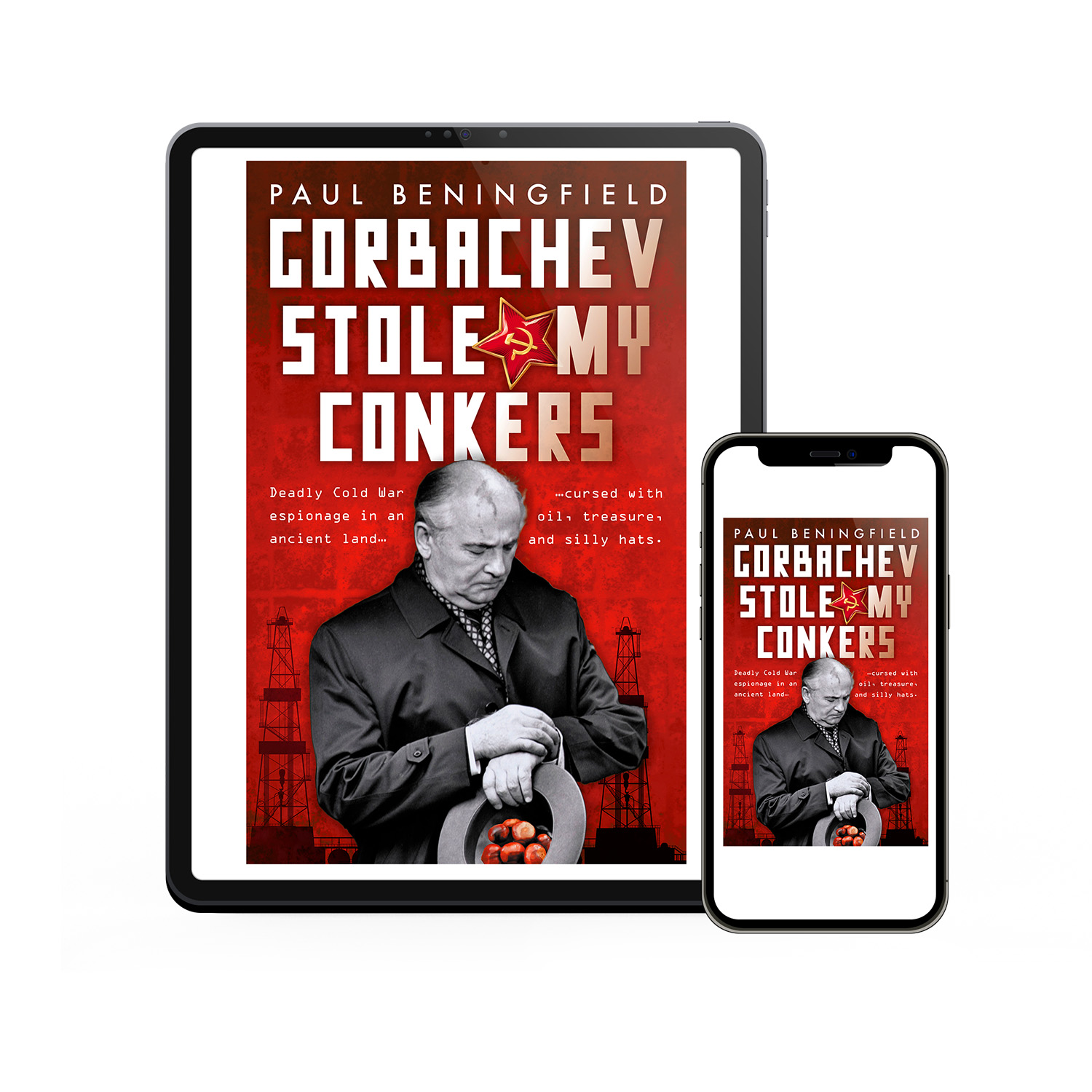 'Gorbachev Stole My Conkers' is sweeping scabrous satire on Cold War shenanigans. The author is Paul Beningfield. The cover design and interior formatting are by Mark Thomas of coverness.com. To find out more about my book design services, please visit www.coverness.com.