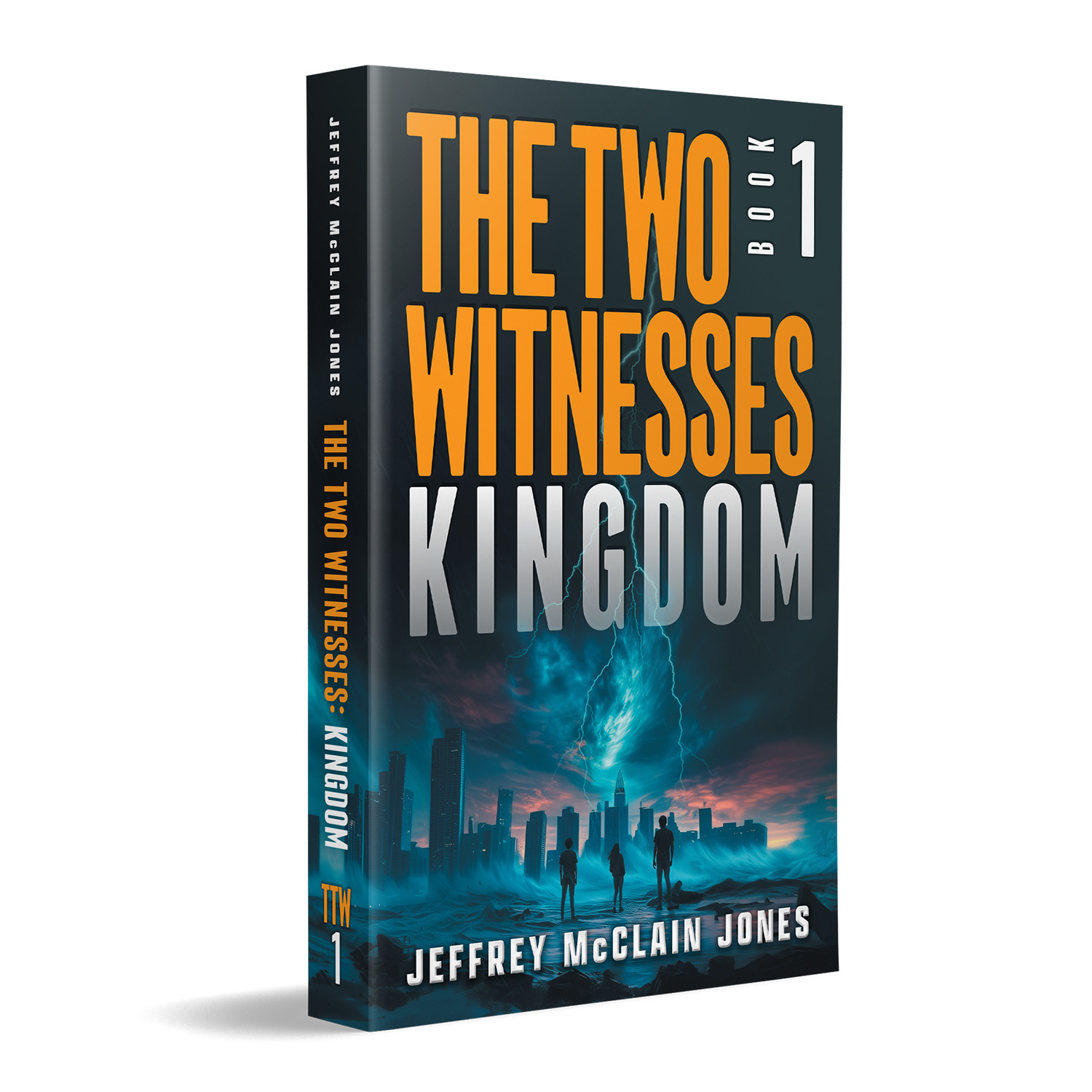 'The Two Witnesses' is a genre-blending apocalyptic series with spiritual foundations. The author is Jeffrey McClain Jones. The cover design is by Mark Thomas of coverness.com. To find out more about my book design services, please visit www.coverness.com.