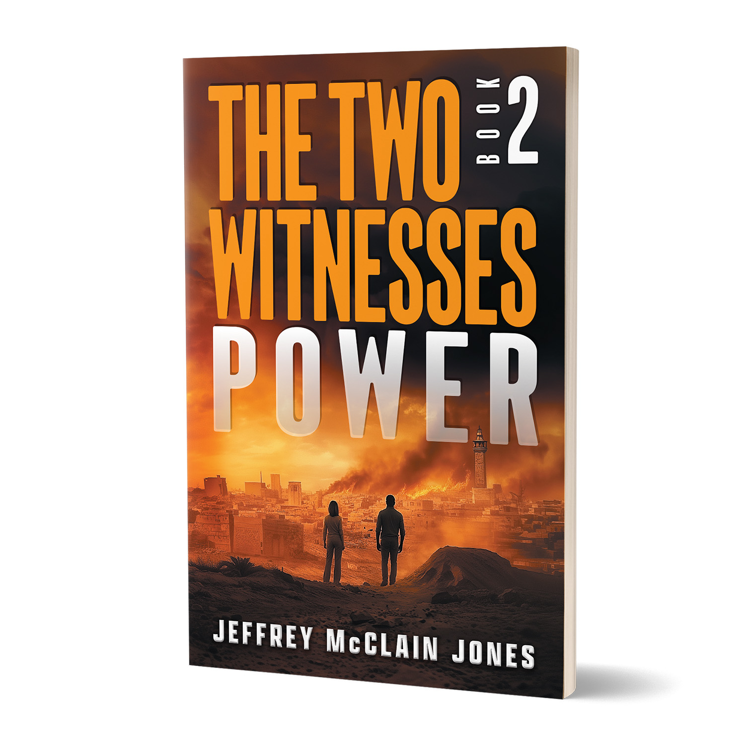 'The Two Witnesses' is a genre-blending apocalyptic series with spiritual foundations. The author is Jeffrey McClain Jones. The cover design is by Mark Thomas of coverness.com. To find out more about my book design services, please visit www.coverness.com.