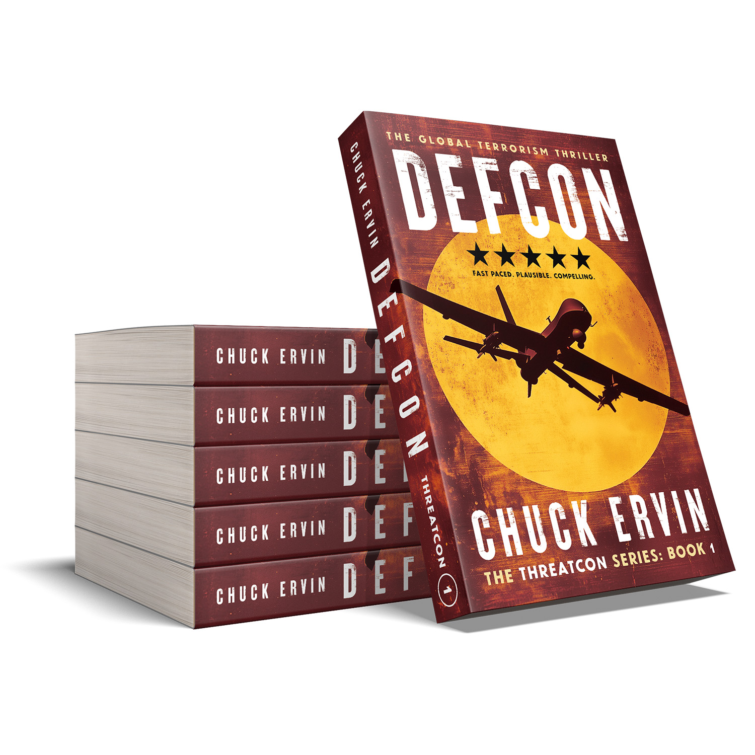 'Threatcon' is a cross-genre military thriller series. The author is Chuck Ervin. The book cover designs are by Mark Thomas of coverness.com. To find out more about my book design services, please visit www.coverness.com