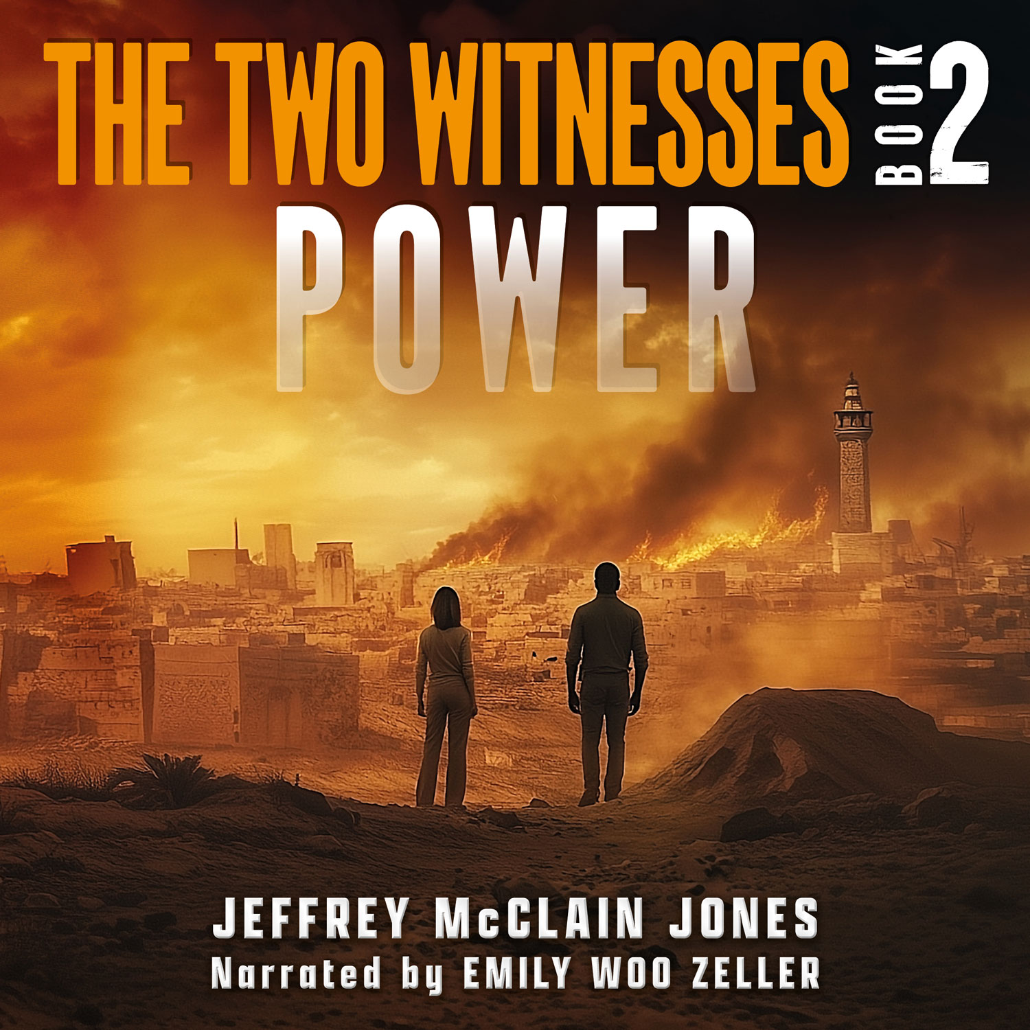 'The Two Witnesses' is a genre-blending apocalyptic series with spiritual foundations. The author is Jeffrey McClain Jones. The cover design is by Mark Thomas of coverness.com. To find out more about my book design services, please visit www.coverness.com.