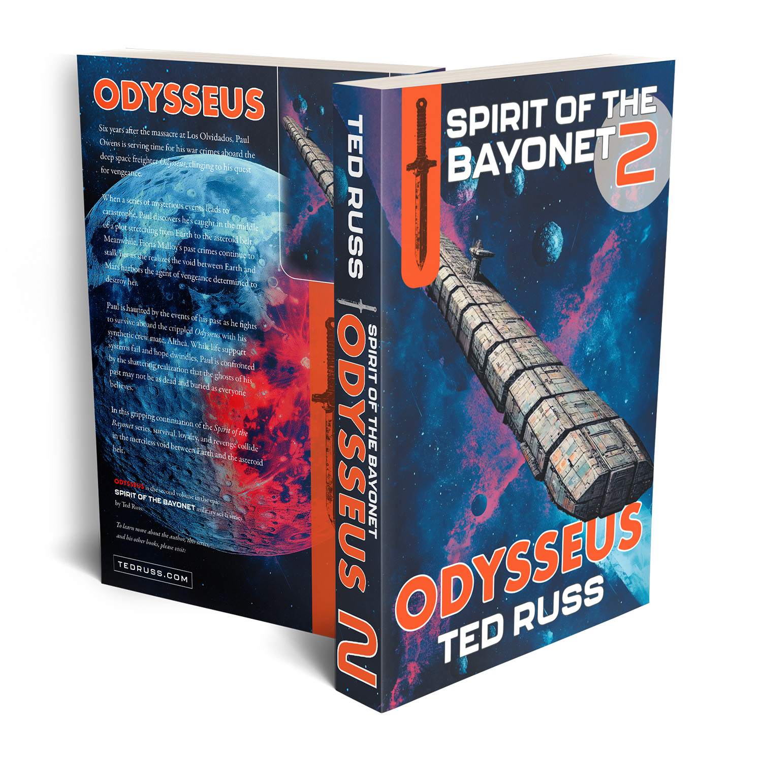 The 'Spirit of the Bayonet' is a spectacular scifi series by author Ted Russ. The cover design and interior manuscript formatting are by Mark Thomas. Learn what Mark could do for your book by visiting coverness.com.