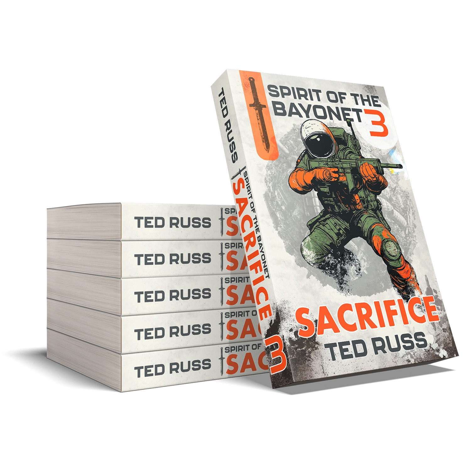 The 'Spirit of the Bayonet' is a spectacular scifi series by author Ted Russ. The cover design and interior manuscript formatting are by Mark Thomas. Learn what Mark could do for your book by visiting coverness.com.