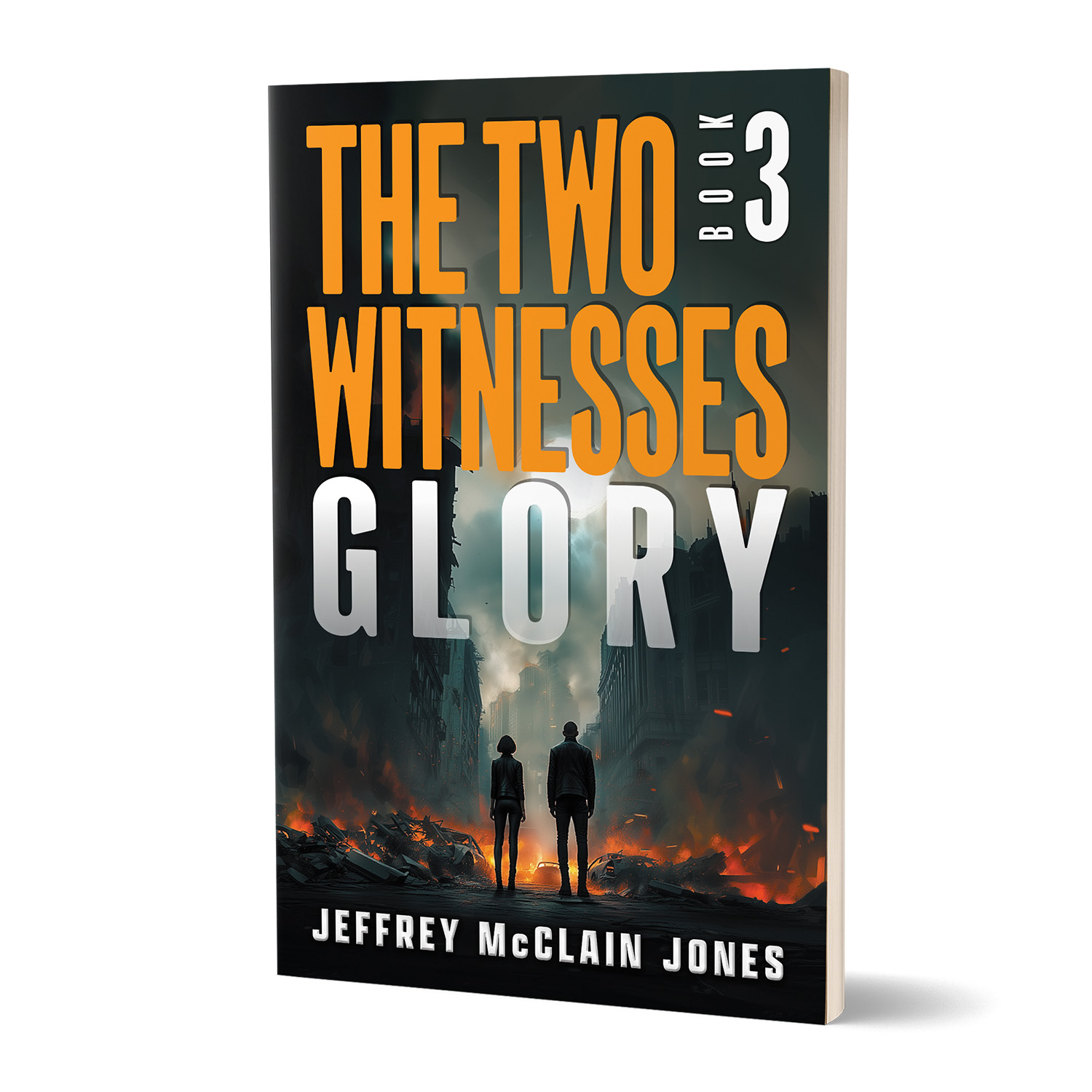 The Two Witnesses' is a genre-blending apocalyptic series with spiritual foundations. The author is Jeffrey McClain Jones. The cover design is by Mark Thomas of coverness.com. To find out more about my book design services, please visit www.coverness.com.