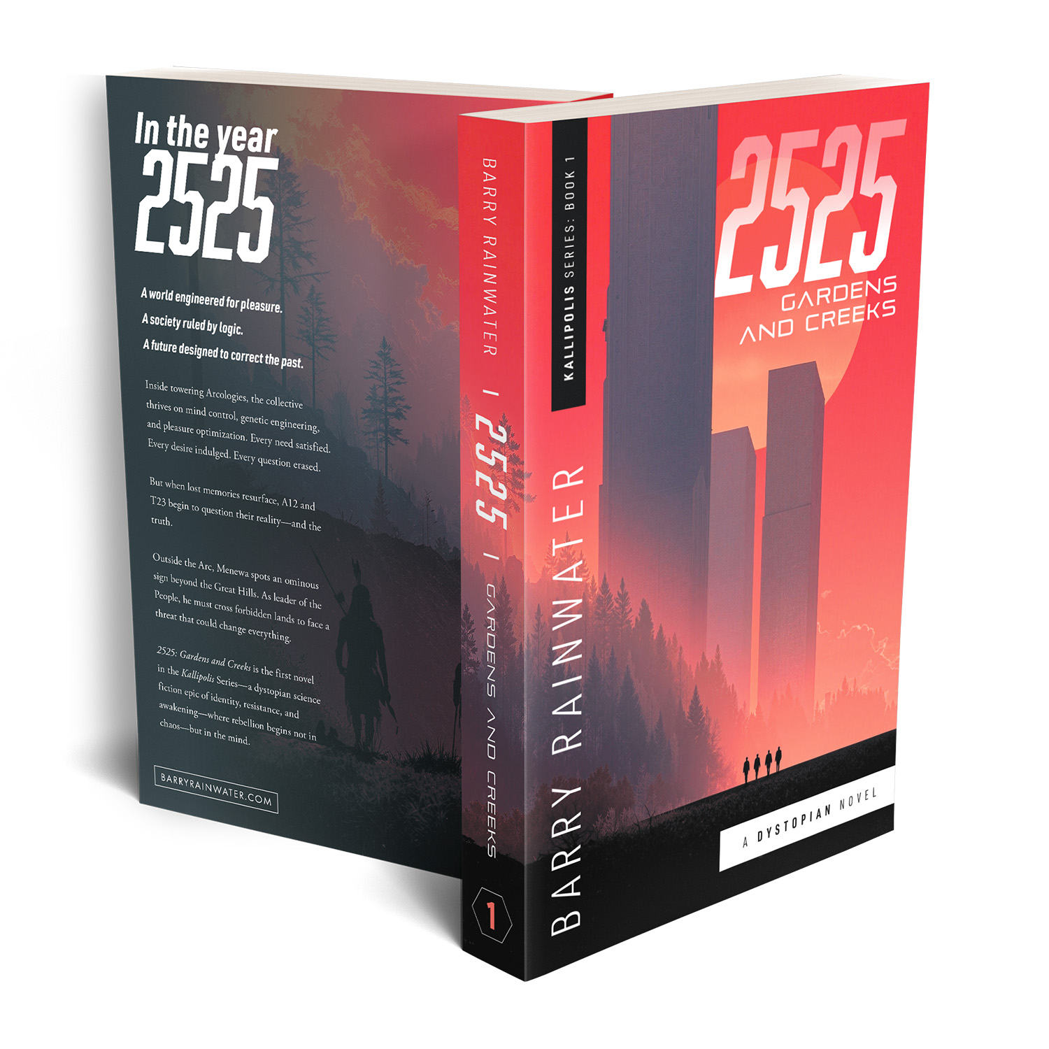 '2525' is the first novel in an epic dystopian scifi series. The author is Barry Rainwater. The cover design & interior formatting are by Mark Thomas of coverness.com. To find out more about my book design services, please visit www.coverness.com