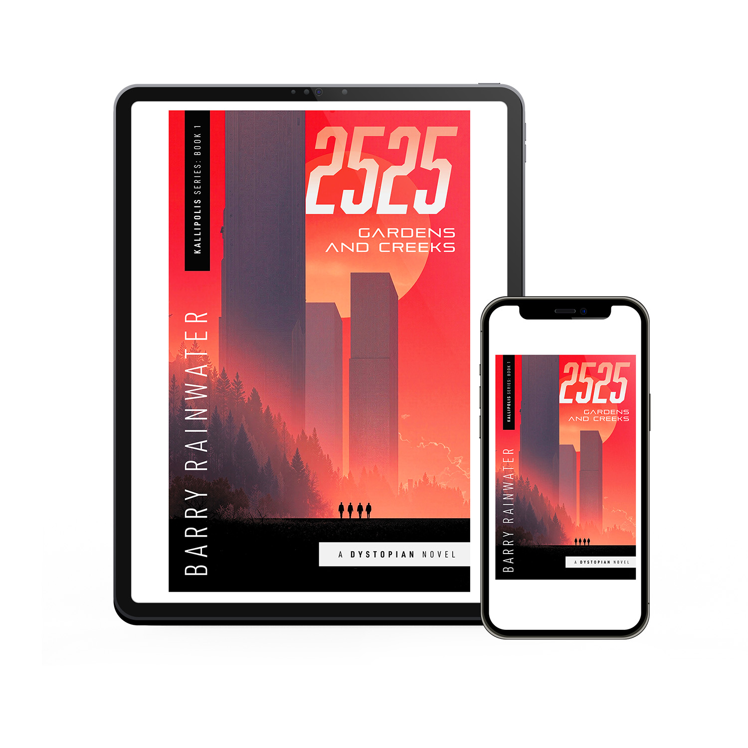 '2525' is the first novel in an epic dystopian scifi series. The author is Barry Rainwater. The cover design & interior formatting are by Mark Thomas of coverness.com. To find out more about my book design services, please visit www.coverness.com
