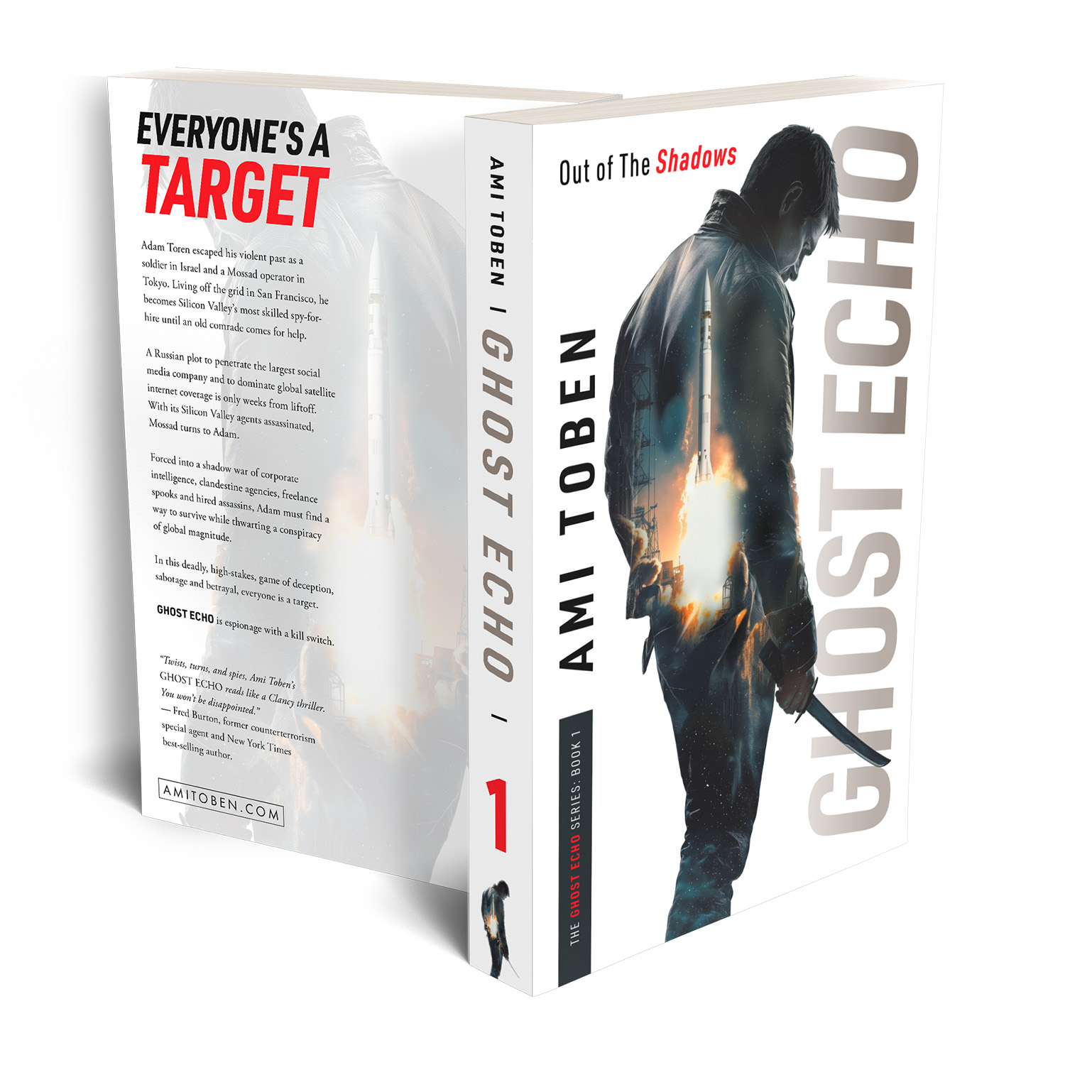 'Ghost Echo' is a unique, cross-genre thriller series. The author is Ami Toben. The cover design & interior formatting are by Mark Thomas of coverness.com. To find out more about my book design services, please visit www.coverness.com.