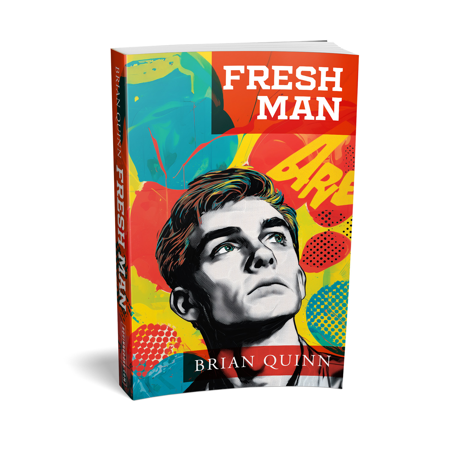 'Fresh Man' is a warm-hearted fictional memoir of a 1960s US college student. The author is Brian Quinn. The cover and interior design of the books are by Mark Thomas. To learn more about what Mark could do for your book, please visit coverness.com.