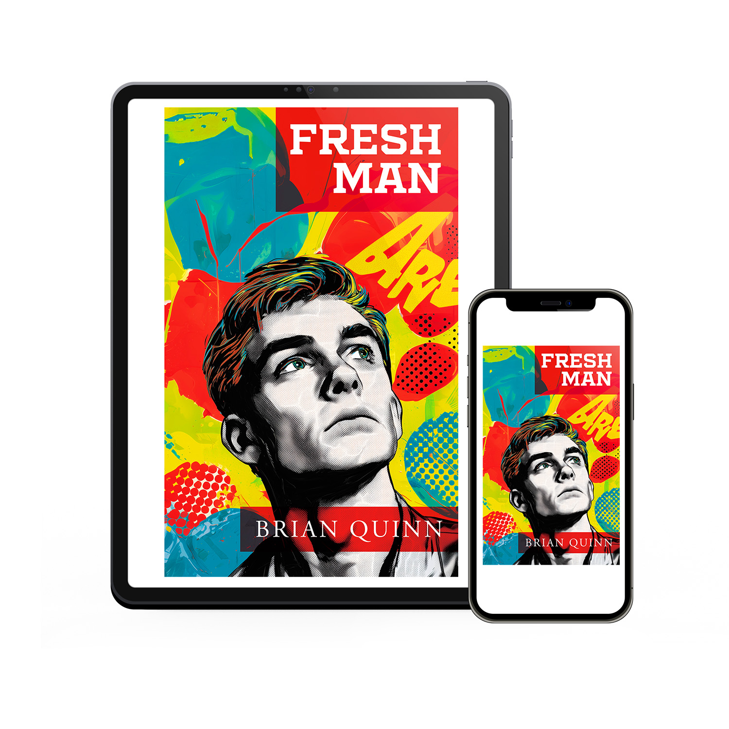'Fresh Man' is a warm-hearted fictional memoir of a 1960s US college student. The author is Brian Quinn. The cover and interior design of the books are by Mark Thomas. To learn more about what Mark could do for your book, please visit coverness.com.
